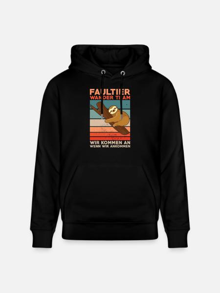 Faultier Wanderteam - Stanley/Stella Unisex Bio-Hoodie CRUISER  - Schwarz