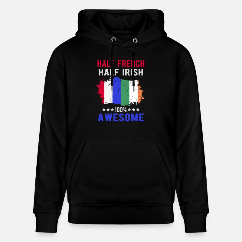 Moitié Français moitié irlandais - Sweat à capuche bio CRUISER Stanley/Stella Unisexe - noir
