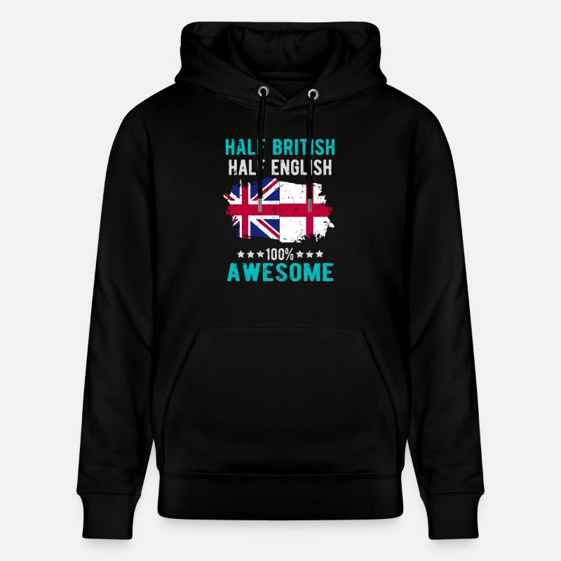 Moitié britannique moitié anglais - Sweat à capuche bio CRUISER Stanley/Stella Unisexe - noir