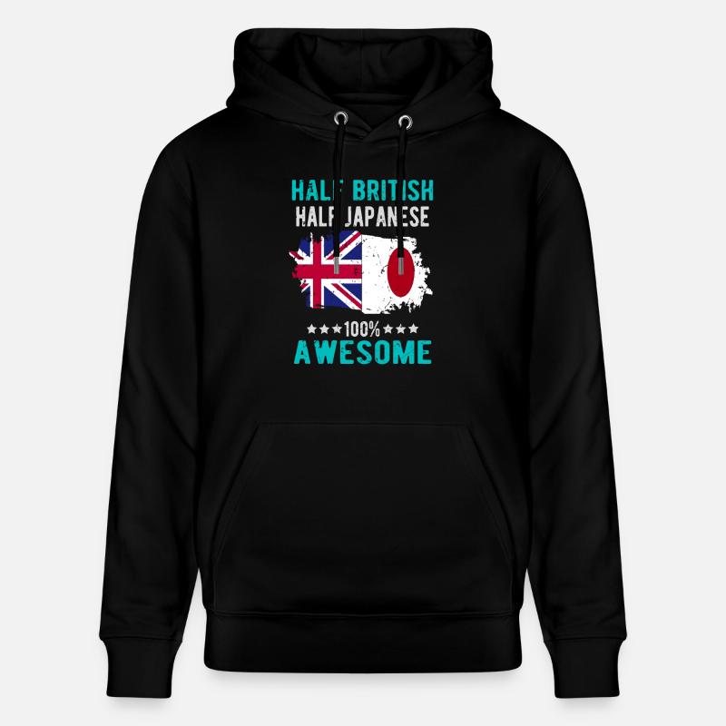 Halb Brite Halb Japaner - Stanley/Stella Unisex Bio-Hoodie CRUISER  - Schwarz