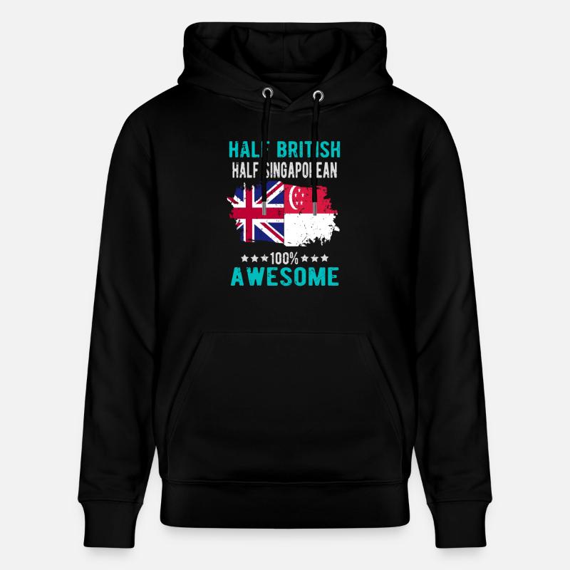 Moitié britannique moitié singapourien - Sweat à capuche bio CRUISER Stanley/Stella Unisexe - noir