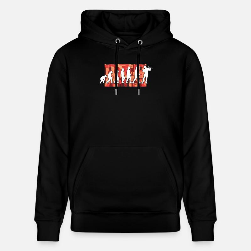 Violinist Evolution - Stanley/Stella Unisex Bio-Hoodie CRUISER  - Schwarz