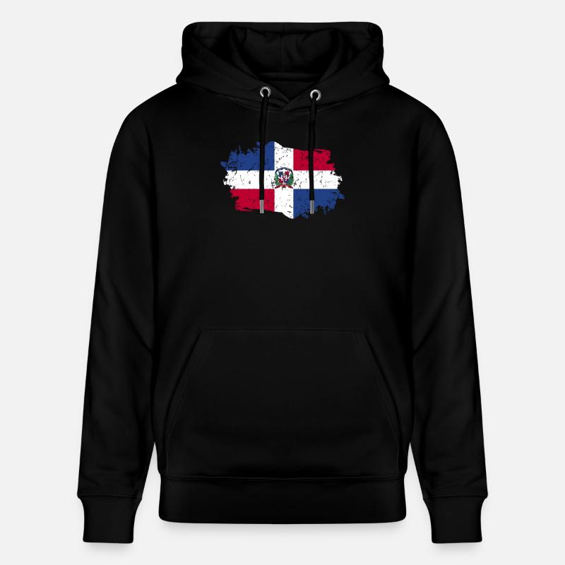 Drapeau de la République dominicaine - Sweat à capuche bio CRUISER Stanley/Stella Unisexe - noir