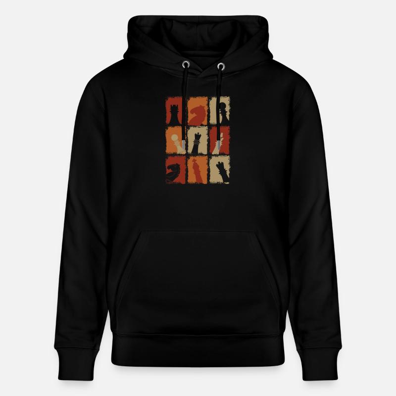 Pièces d’échecs Rétro - Sweat à capuche bio CRUISER Stanley/Stella Unisexe - noir