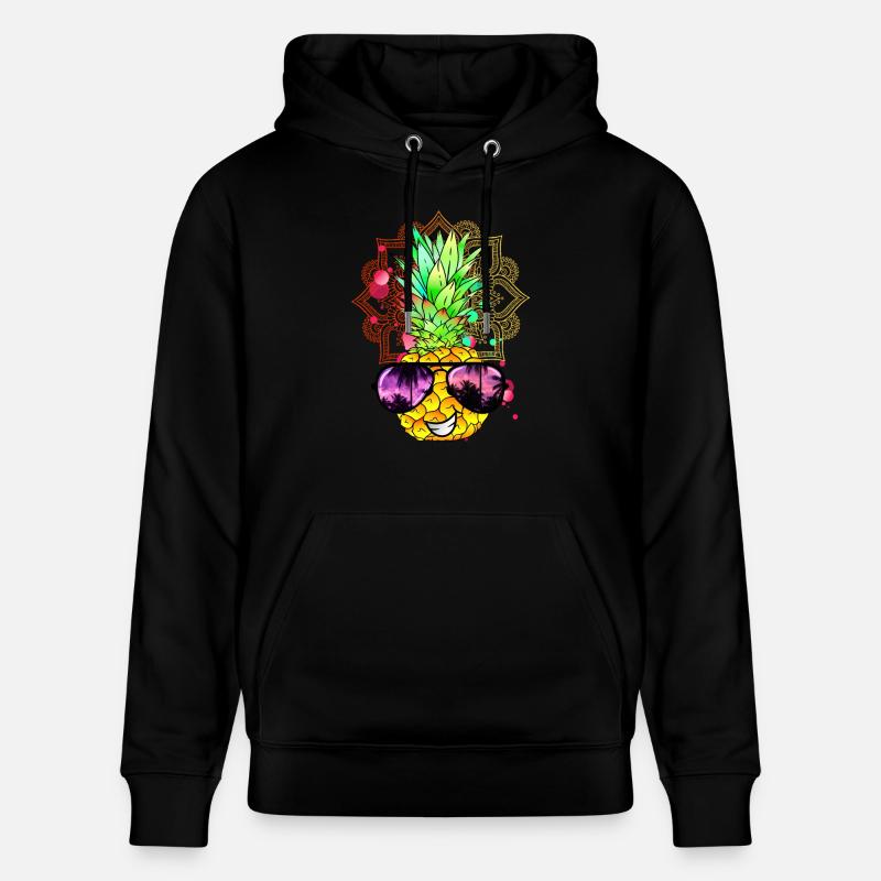 Mandala à l’ananas - Sweat à capuche bio CRUISER Stanley/Stella Unisexe - noir