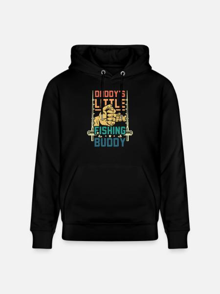 daddy's little fishing buddy - Stanley/Stella Unisex Bio-Hoodie CRUISER  - Schwarz