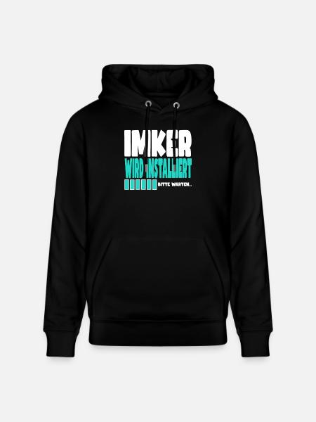 Imker wird installiert - Stanley/Stella Unisex Bio-Hoodie CRUISER - Schwarz