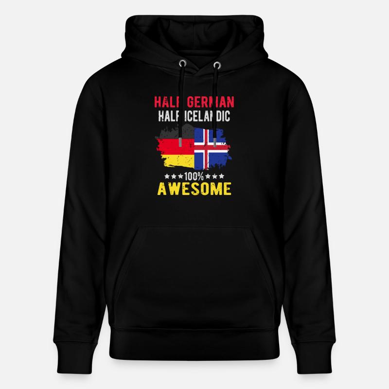 Halb Deutsch Halb Isländer - Stanley/Stella Unisex Bio-Hoodie CRUISER - Schwarz