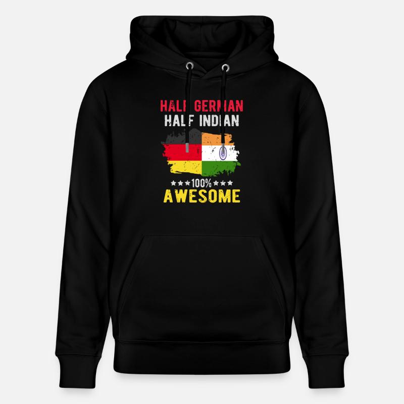 Moitié Allemand Moitié Indien - Sweat à capuche bio CRUISER Stanley/Stella Unisexe - noir