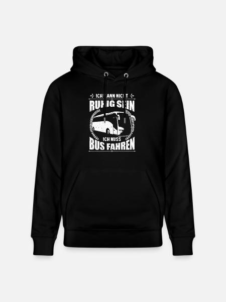 Busfahrer Geschenkideen ich kann - Stanley/Stella Unisex Bio-Hoodie CRUISER  - Schwarz