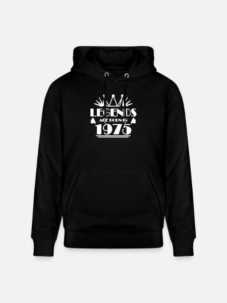 1975 - Born 1975 - Stanley/Stella CRUISER Unisex Organic Hoodie - black