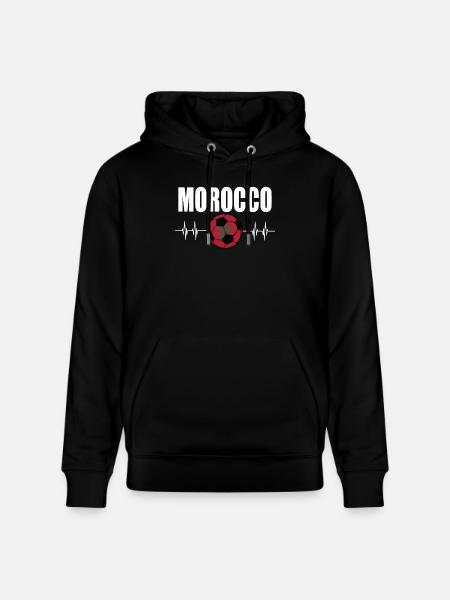 Morocco Football - Stanley/Stella CRUISER Unisex Organic Hoodie - black