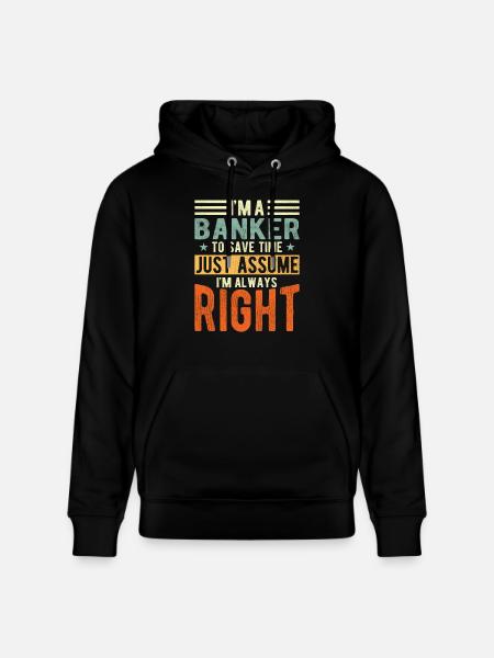 Banker - Stanley/Stella CRUISER Unisex Organic Hoodie - black