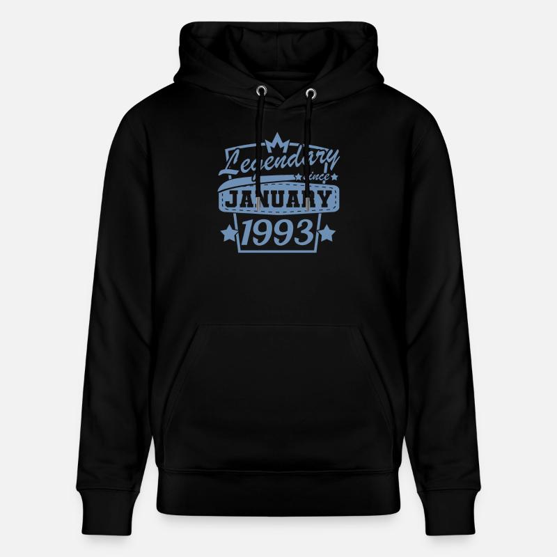Cadeaux d’anniversaire Janvier 1993 Rétro - Sweat à capuche bio CRUISER Stanley/Stella Unisexe - noir