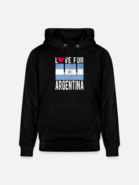 ARGENTINA flag - Stanley/Stella CRUISER Unisex Organic Hoodie - black