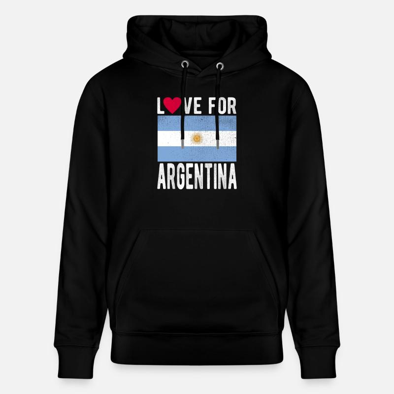 Drapeau de l’ARGENTINE - Sweat à capuche bio CRUISER Stanley/Stella Unisexe - noir