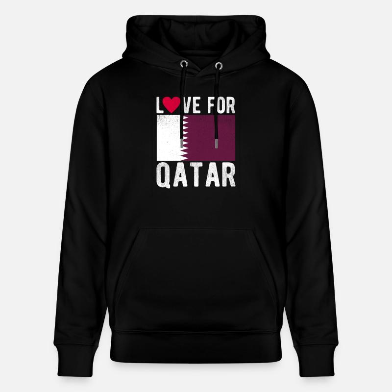 Drapeau du Qatar - Sweat à capuche bio CRUISER Stanley/Stella Unisexe - noir