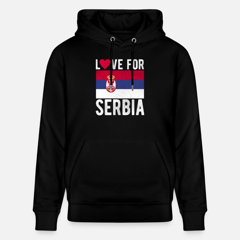 Drapeau de la Serbie - Sweat à capuche bio CRUISER Stanley/Stella Unisexe - noir