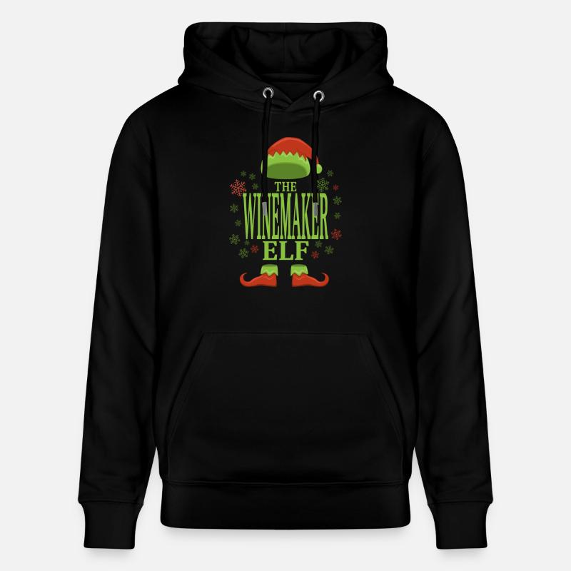 Vigneron Elfe de Noël - Sweat à capuche bio CRUISER Stanley/Stella Unisexe - noir