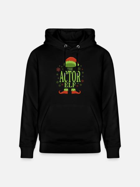 Actor Christmas Elf - Stanley/Stella CRUISER Unisex Organic Hoodie - black
