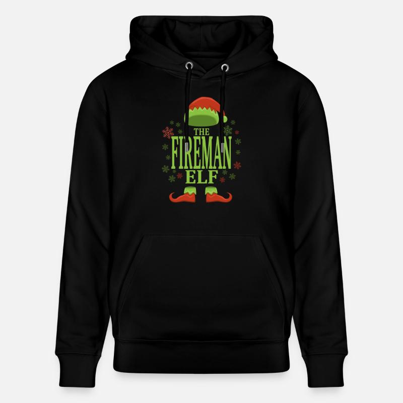 Pompier elfe de Noël - Sweat à capuche bio CRUISER Stanley/Stella Unisexe - noir