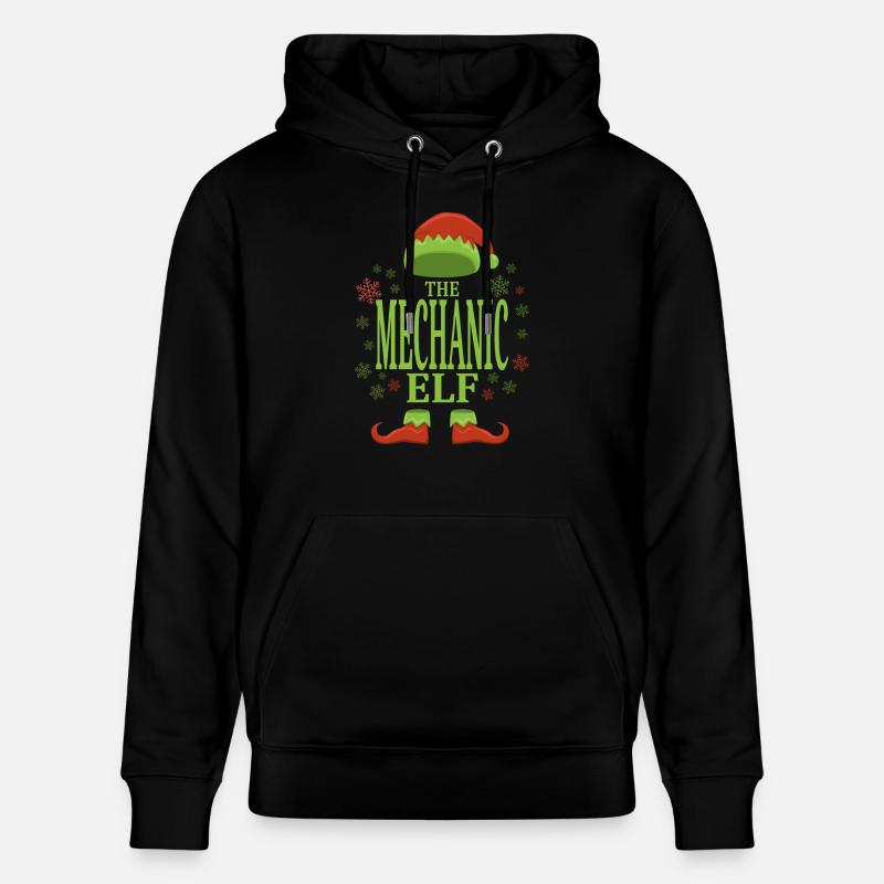 Mécanicien Elfe de Noël - Sweat à capuche bio CRUISER Stanley/Stella Unisexe - noir