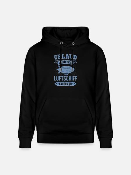 Luftschiff Urlaub fängt an - Stanley/Stella Unisex Bio-Hoodie CRUISER  - Schwarz