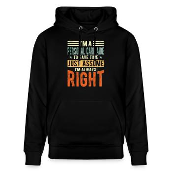 Helpfulness - Stanley/Stella CRUISER Unisex Organic Hoodie - black - Front - Alina (178cm) & Michal (187cm)