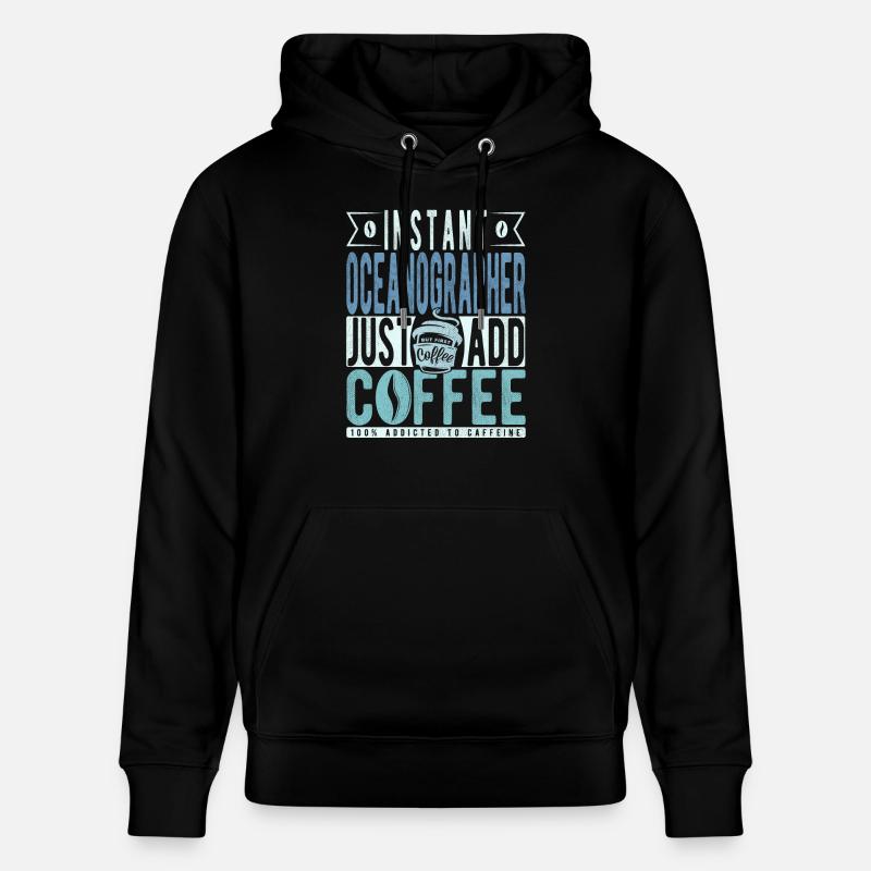 Café océanographe Dicton - Sweat à capuche bio CRUISER Stanley/Stella Unisexe - noir