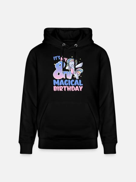 It's my 8th magical birthday - Stanley/Stella CRUISER Unisex Organic Hoodie - black