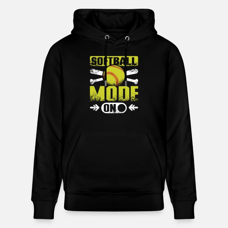 Mode softball activé - Sweat à capuche bio CRUISER Stanley/Stella Unisexe - noir