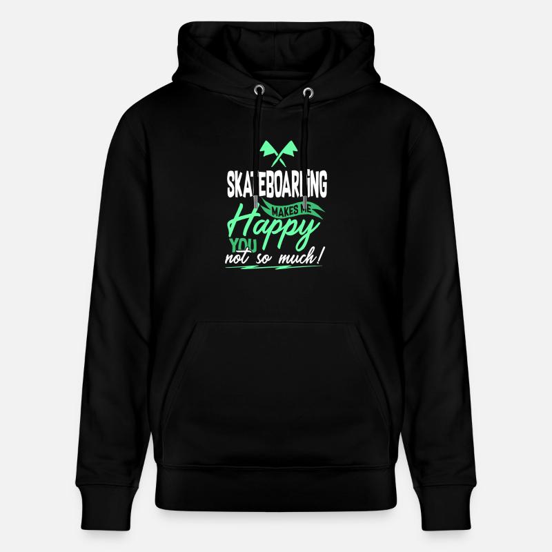 Dictons de skateboard - Sweat à capuche bio CRUISER Stanley/Stella Unisexe - noir