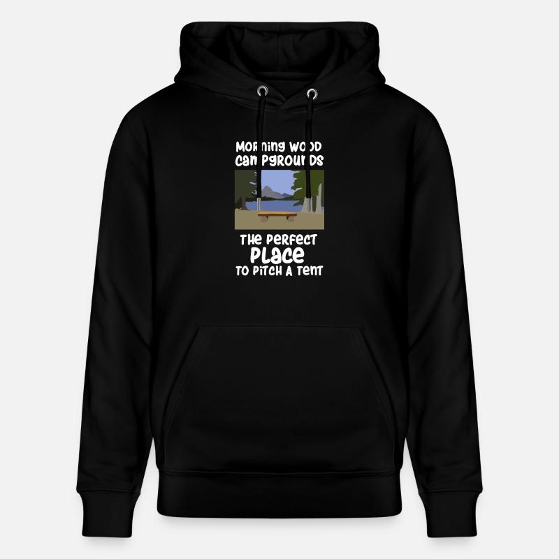 Camping slogan camping - Sweat à capuche bio CRUISER Stanley/Stella Unisexe - noir