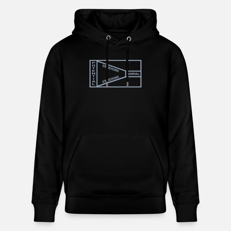 Erziehung Potential Normal Sprüche - Stanley/Stella Unisex Bio-Hoodie CRUISER  - Schwarz