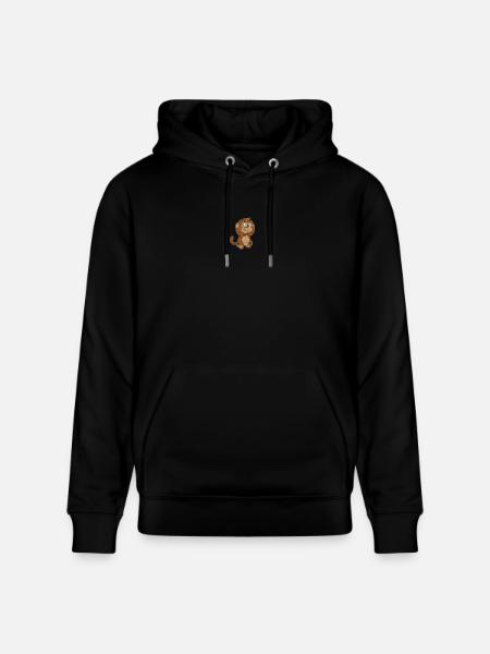 cute monkey ears closed - Stanley/Stella CRUISER Unisex Organic Hoodie - black