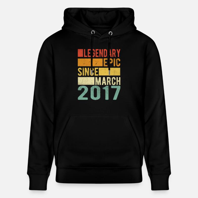 Anniversaire Mars 2017 Épopée légendaire - Sweat à capuche bio CRUISER Stanley/Stella Unisexe - noir