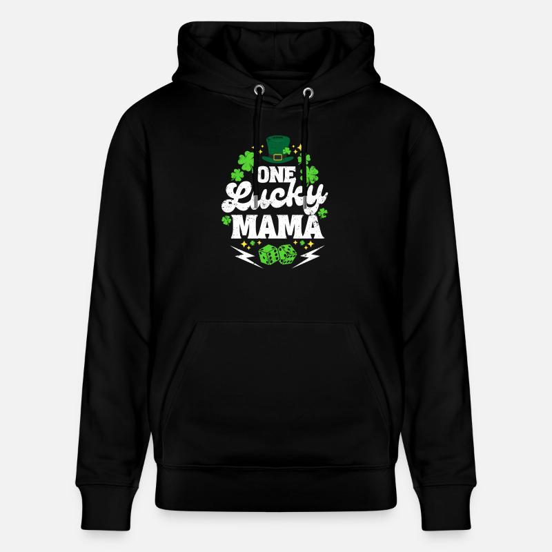 Saint Patrick Eine glückliche Mama - Stanley/Stella Unisex Bio-Hoodie CRUISER - Schwarz