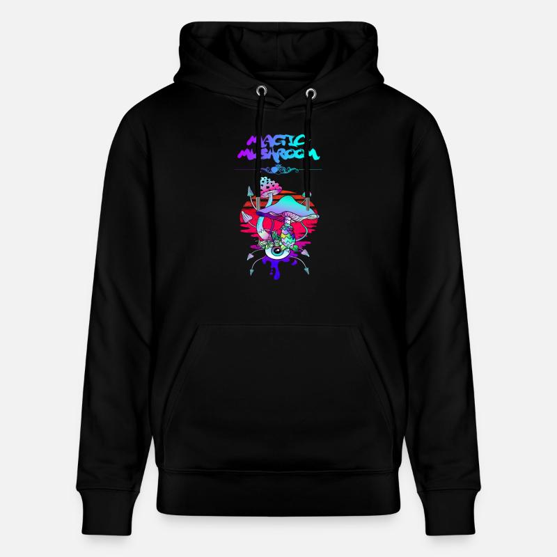 Magic Mushroom Sunset - Stanley/Stella Unisex Bio-Hoodie CRUISER  - Schwarz