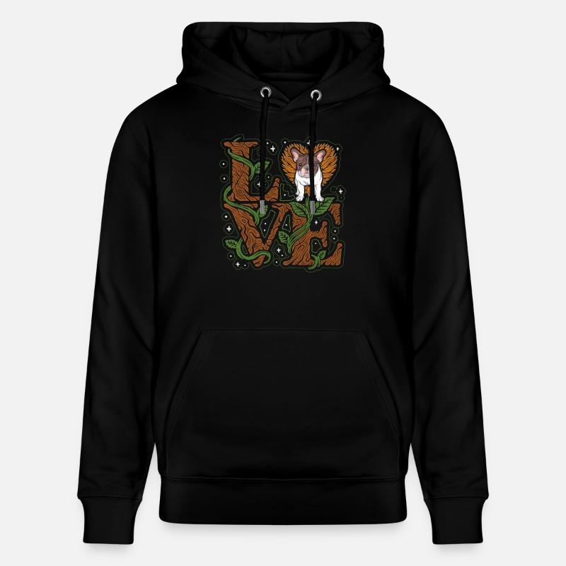 Amour bouledogue français - Sweat à capuche bio CRUISER Stanley/Stella Unisexe - noir