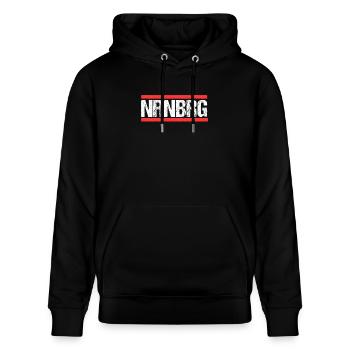 Nürnbergerin Nürnberger Nürnberg - Stanley/Stella Unisex Bio-Hoodie CRUISER  - Schwarz - Vorne - Alina (178cm) & Michal (187cm)