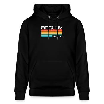 Bochumerin Bochumer Bochum - Stanley/Stella Unisex Bio-Hoodie CRUISER  - Schwarz - Vorne - Alina (178cm) & Michal (187cm)