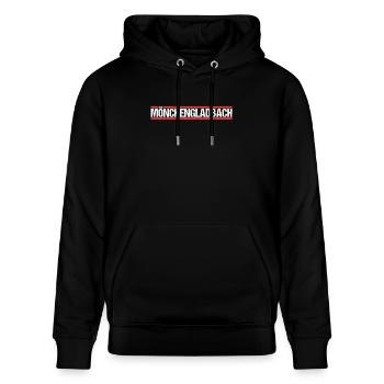 Mönchengladbacher Mönchengladbach - Stanley/Stella Unisex Bio-Hoodie CRUISER  - Schwarz - Vorne - Alina (178cm) & Michal (187cm)