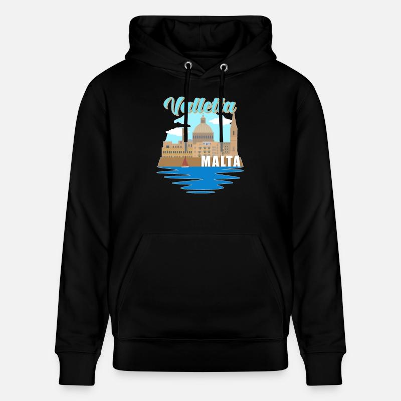 Valletta Malte Souvenir - Sweat à capuche bio CRUISER Stanley/Stella Unisexe - noir