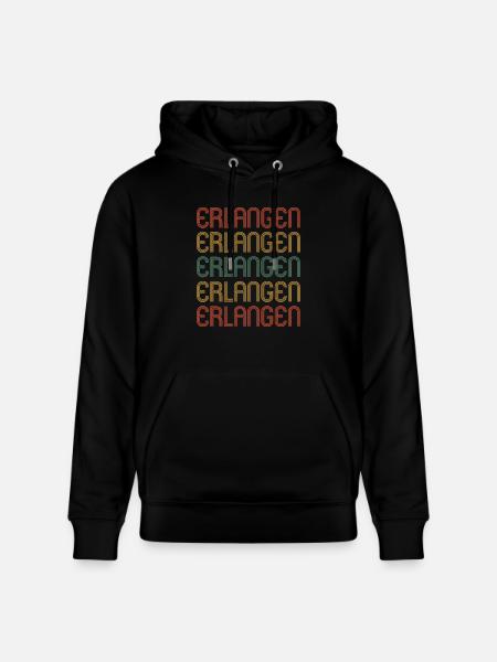 Erlangenerin Erlangener Erlangen - Stanley/Stella CRUISER Unisex Organic Hoodie - black