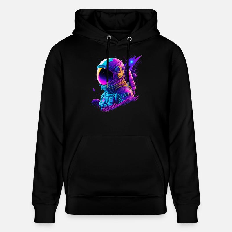 Synthwave Astronaute Space Explorer - Sweat à capuche bio CRUISER Stanley/Stella Unisexe - noir