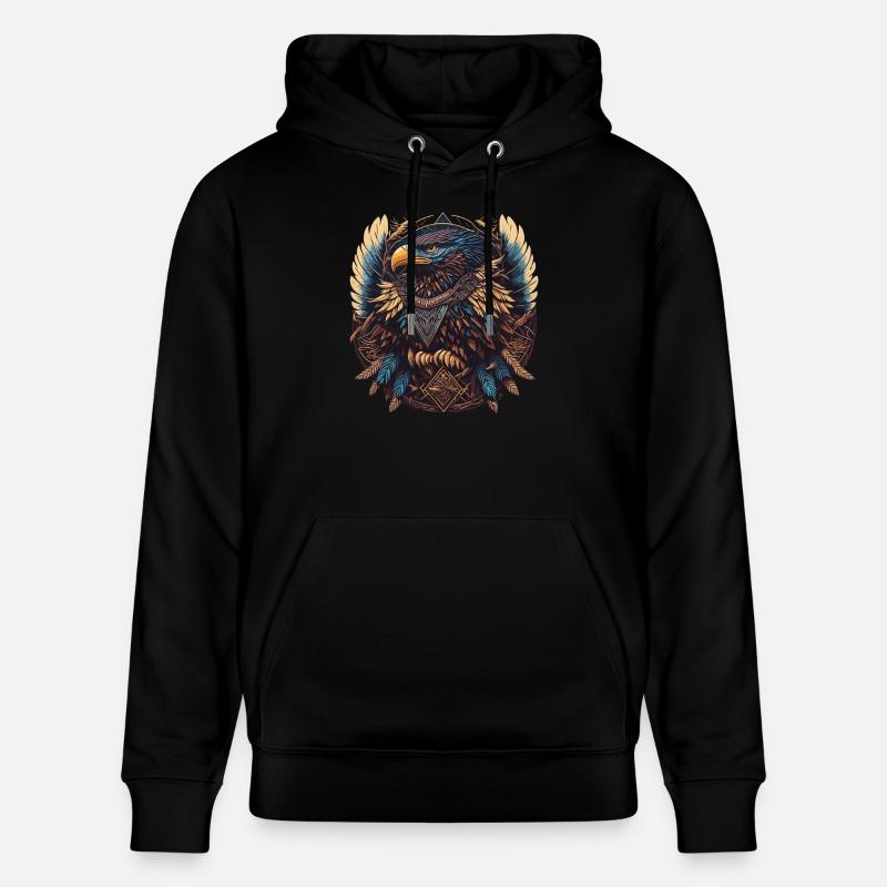 Attrape-rêves d’aigle - Sweat à capuche bio CRUISER Stanley/Stella Unisexe - noir