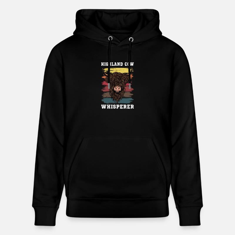 Bovins écossais des Highlands - Sweat à capuche bio CRUISER Stanley/Stella Unisexe - noir