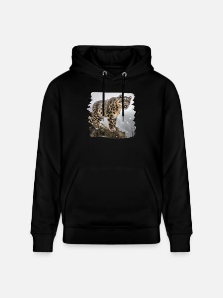 Snow Leopard Snow Leopard - Stanley/Stella CRUISER Unisex Organic Hoodie - black
