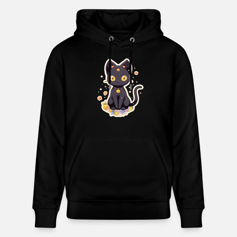 Anime Halloween Black Cat - Sweat à capuche bio CRUISER Stanley/Stella Unisexe - noir