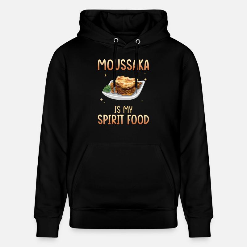 La moussaka est mon plat préféré - Sweat à capuche bio CRUISER Stanley/Stella Unisexe - noir